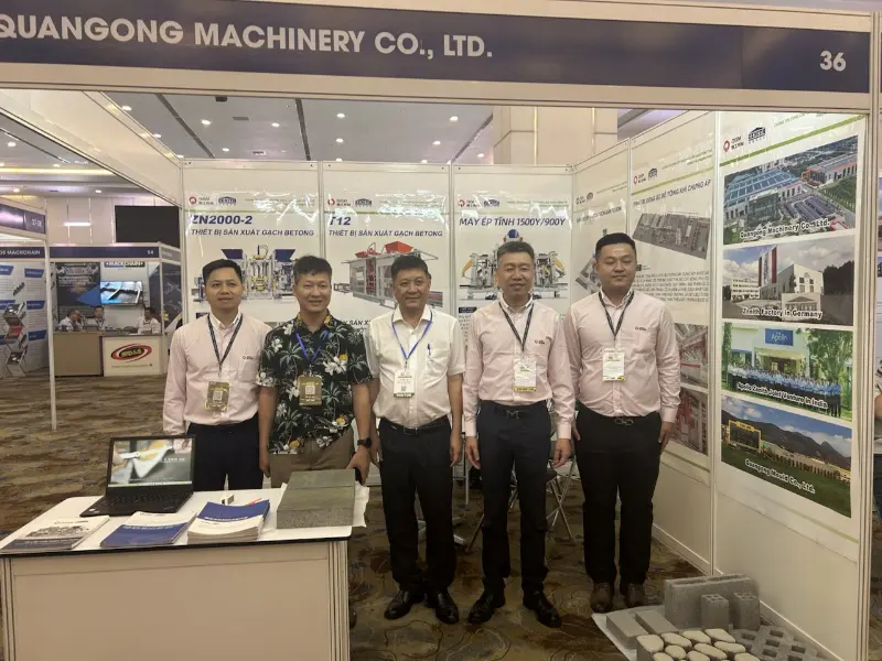 Prohlubuje své postavení v infrastruktuře jihovýchodní Asie! Společnost Quangong Machinery Co., Ltd. zazářila na vietnamské výstavě betonu 2026